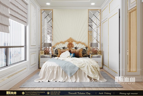 Thiết kế phòng ngủ Master sang trọng căn Emerald Celadon City 106m2 - NBX477